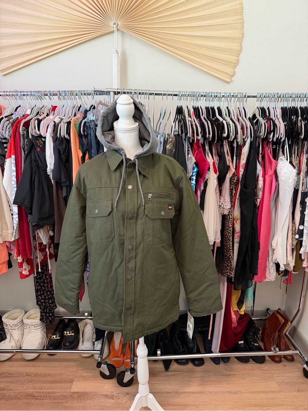 Dickies Olive Green Work Jacket with Pocket Details